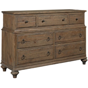 Kincaid Furniture Weatherford Wellington Drawer Dresser With 7 Drawers And Flip Down Drawer Belfort Furniture Dressers