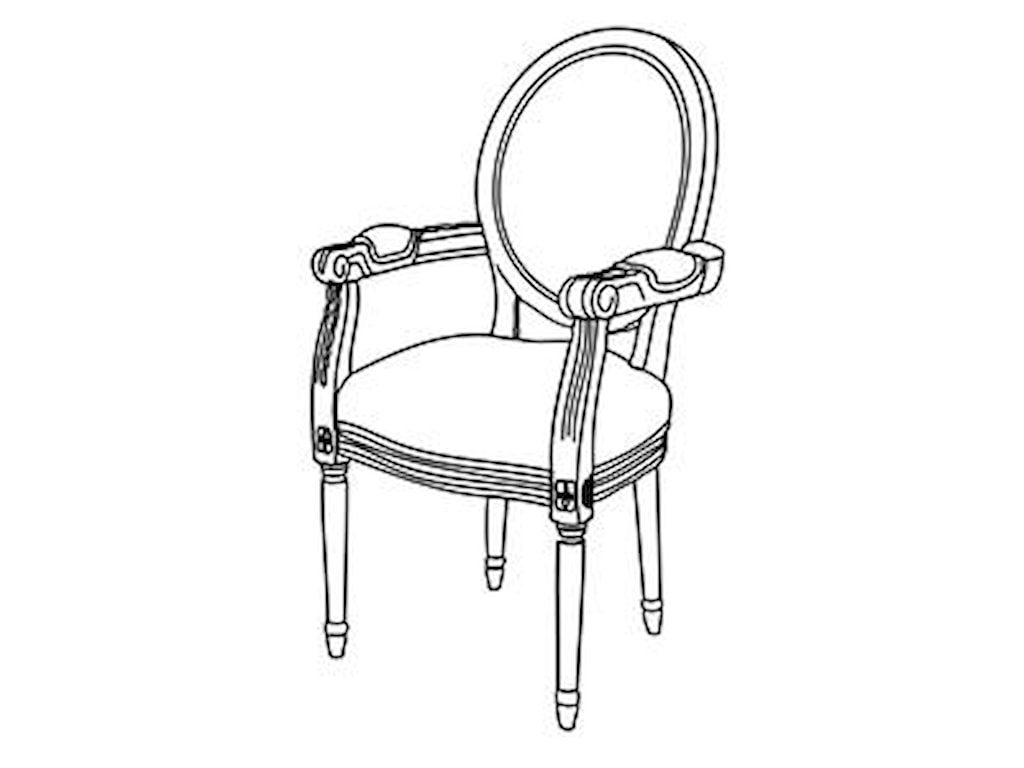 Kincaid Furniture Artisan's Shoppe DiningOval-Backed Dining Arm Chair