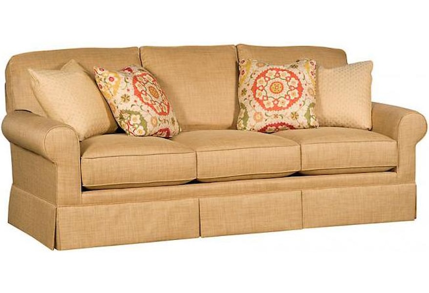 King Hickory Winston 7400 Sls F Transitional Sofa With Rolled Arms Hudson S Furniture Sofas