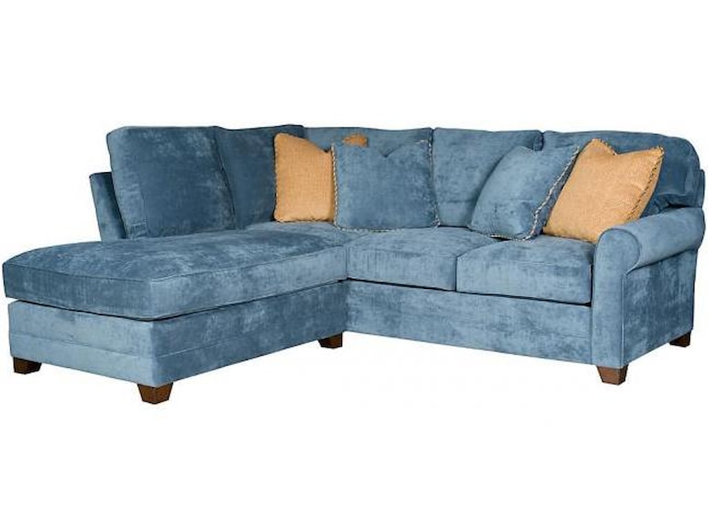 King Hickory Winston Transitional Sectional With Rolled Sock Arms King Hickory Winston Transitional Sectional With Rolled Sock Arms And Tapered Block Feet