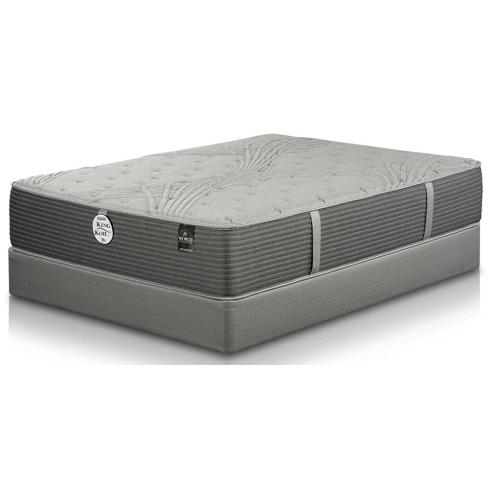 King Koil Athens Plush Queen Plush Mattress And Wood Foundation