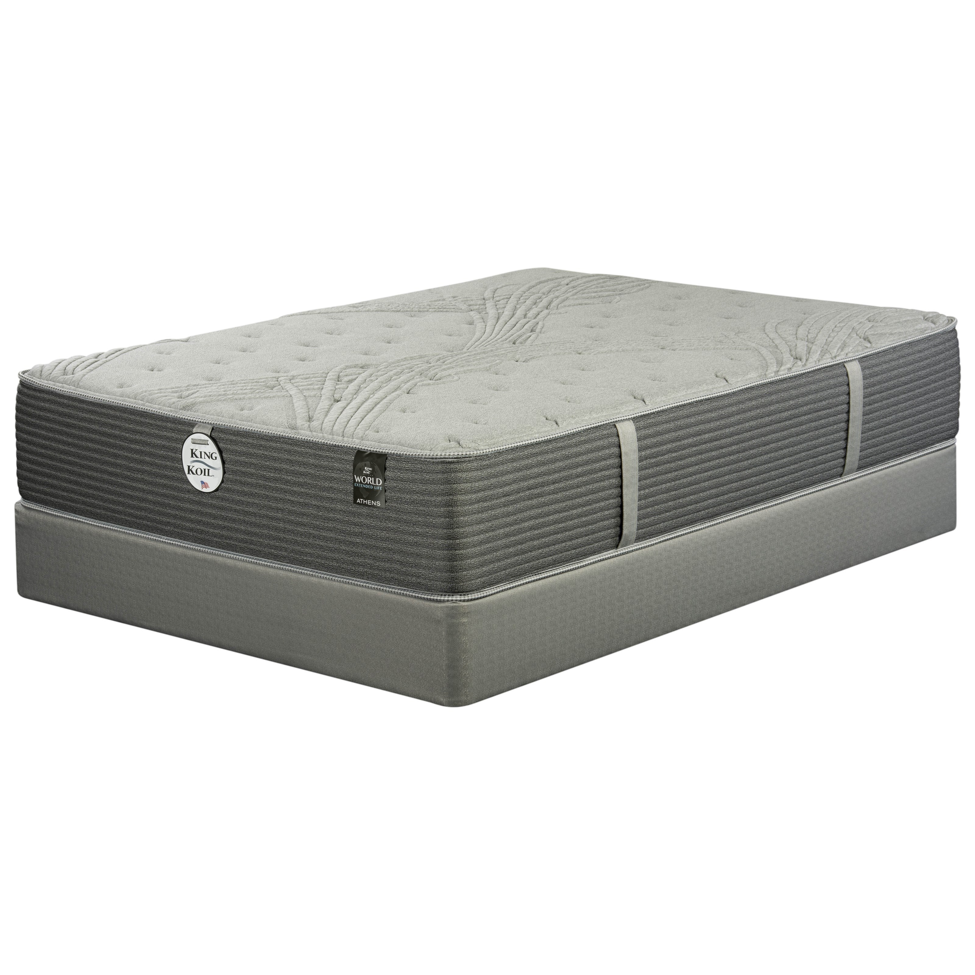 King Koil Athens Firm Queen Firm Mattress And Wood Foundation