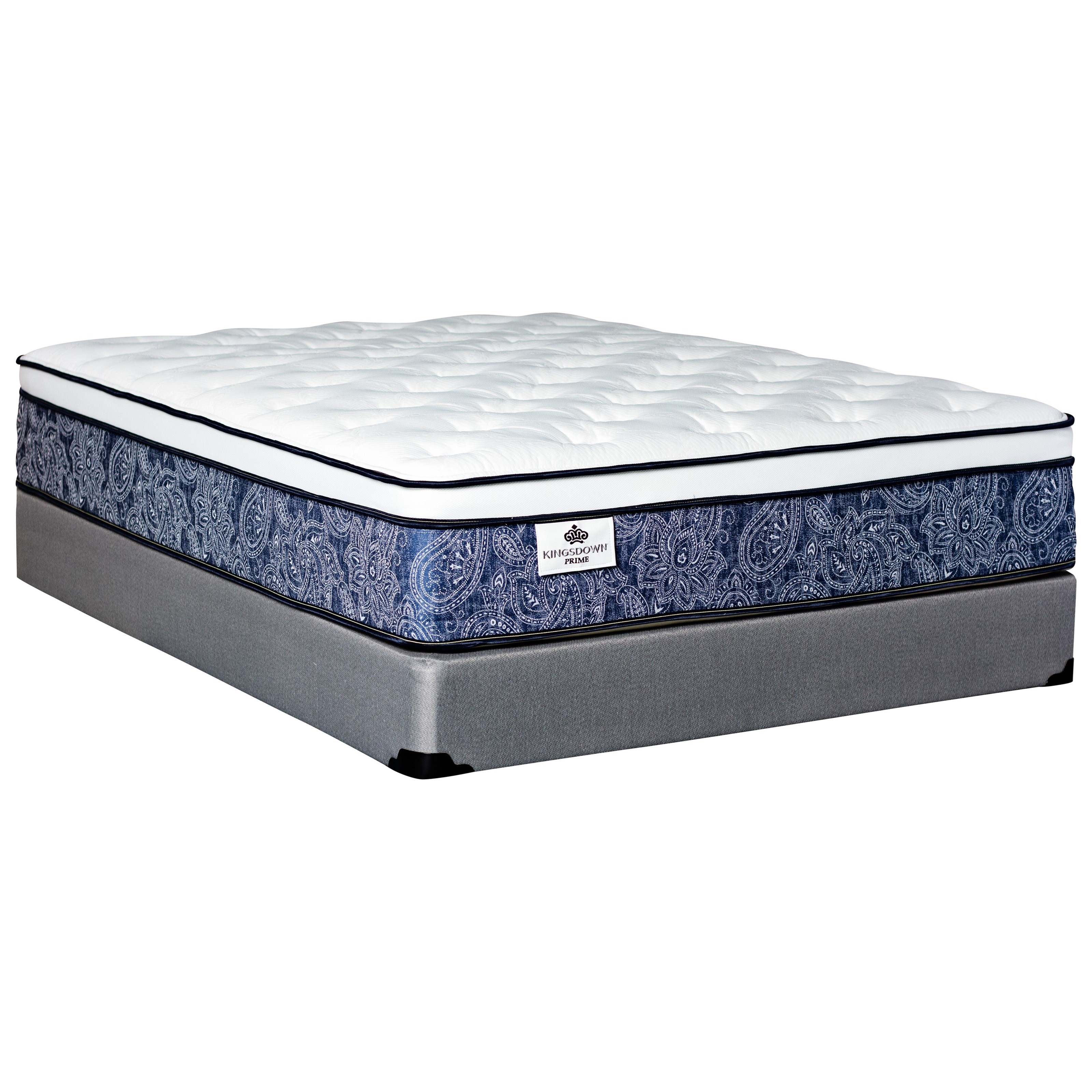 Kingsdown Welliver Et 22041 Q 1591 Fd85 Xfd Q Queen 13 Euro Top Pocketed Coil Mattress And 5 Amish Crafted Wood Low Profile Foundation Becker Furniture Mattress And Box Spring Sets
