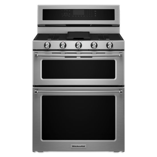 dual fuel double oven gas range