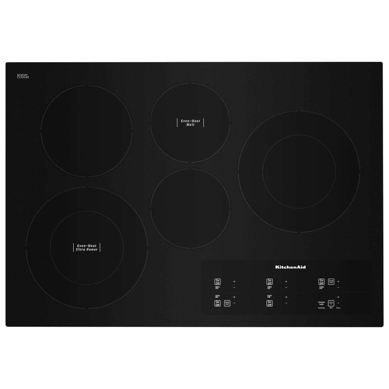Kitchenaid Kces950hbl 30 Electric Cooktop With 5 Elements And