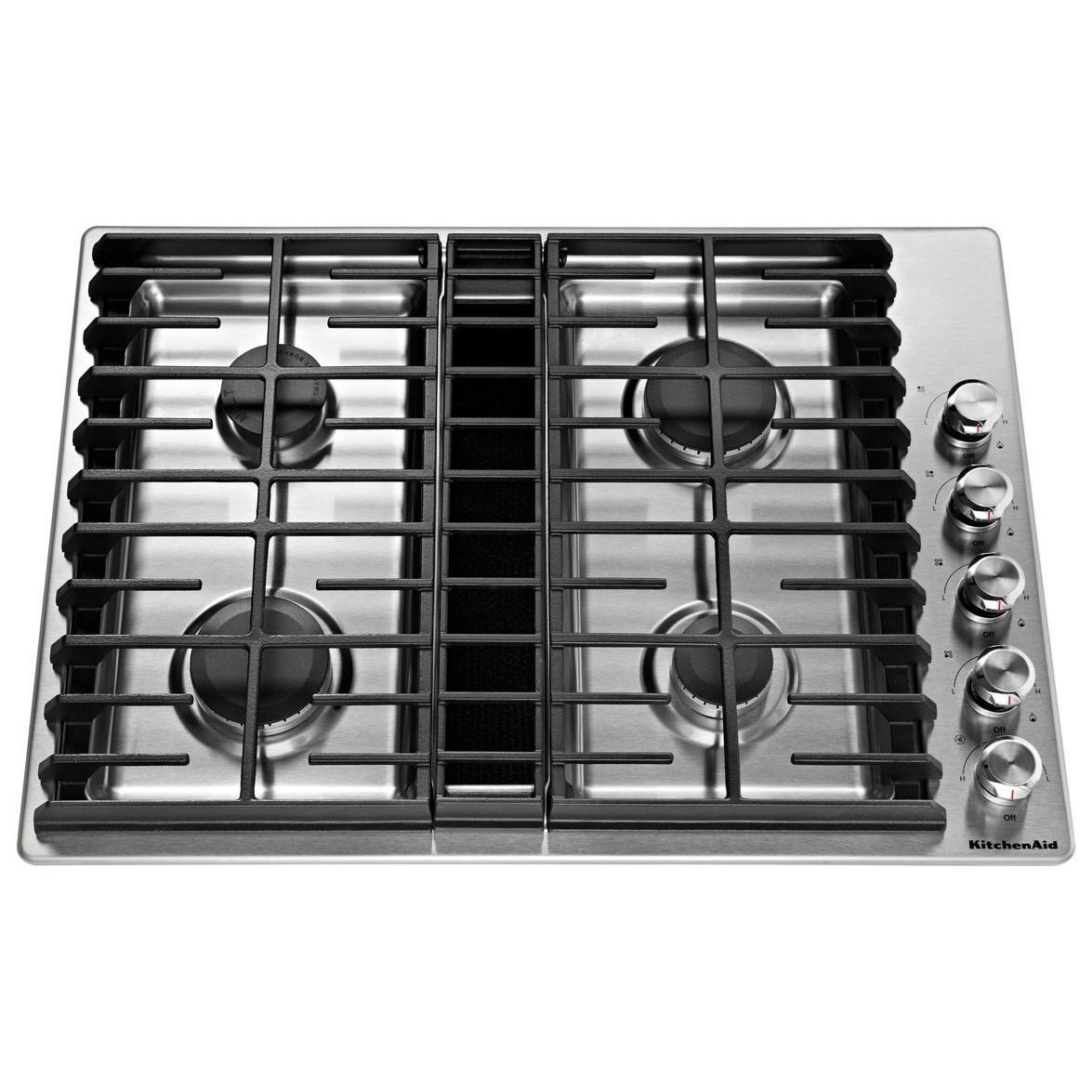 Kitchenaid Kcgd500gss 30 4 Burner Gas Downdraft Cooktop