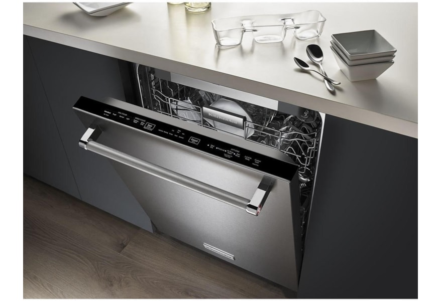 Kitchenaid Kdte204gps 46 Dba Dishwasher With Bottle Wash Option And Printshield Finish Furniture And Appliancemart Dishwasher Built In