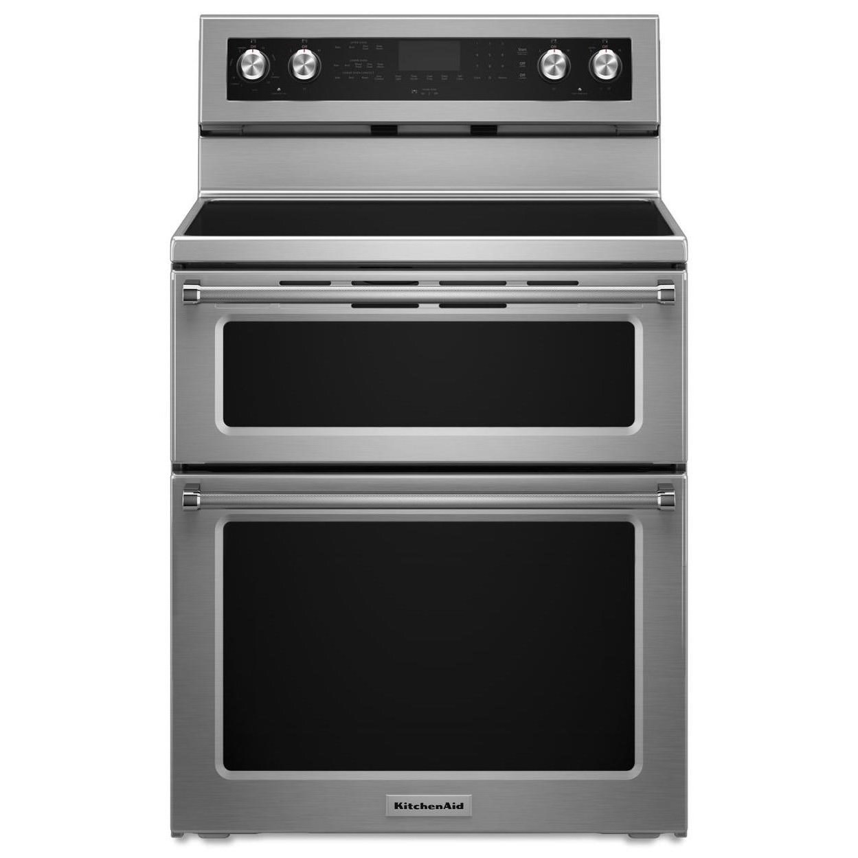 Kitchenaid 30 5 Burner Electric Double Oven Range With True