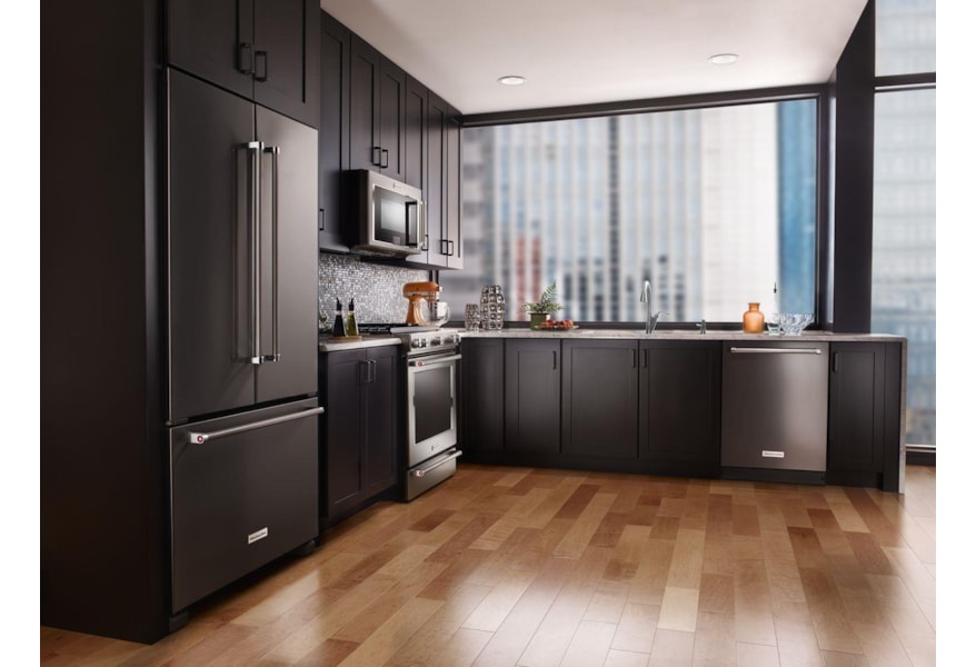 Kitchenaid Krfc302ebs 22 Cu Ft Counter Depth French Door