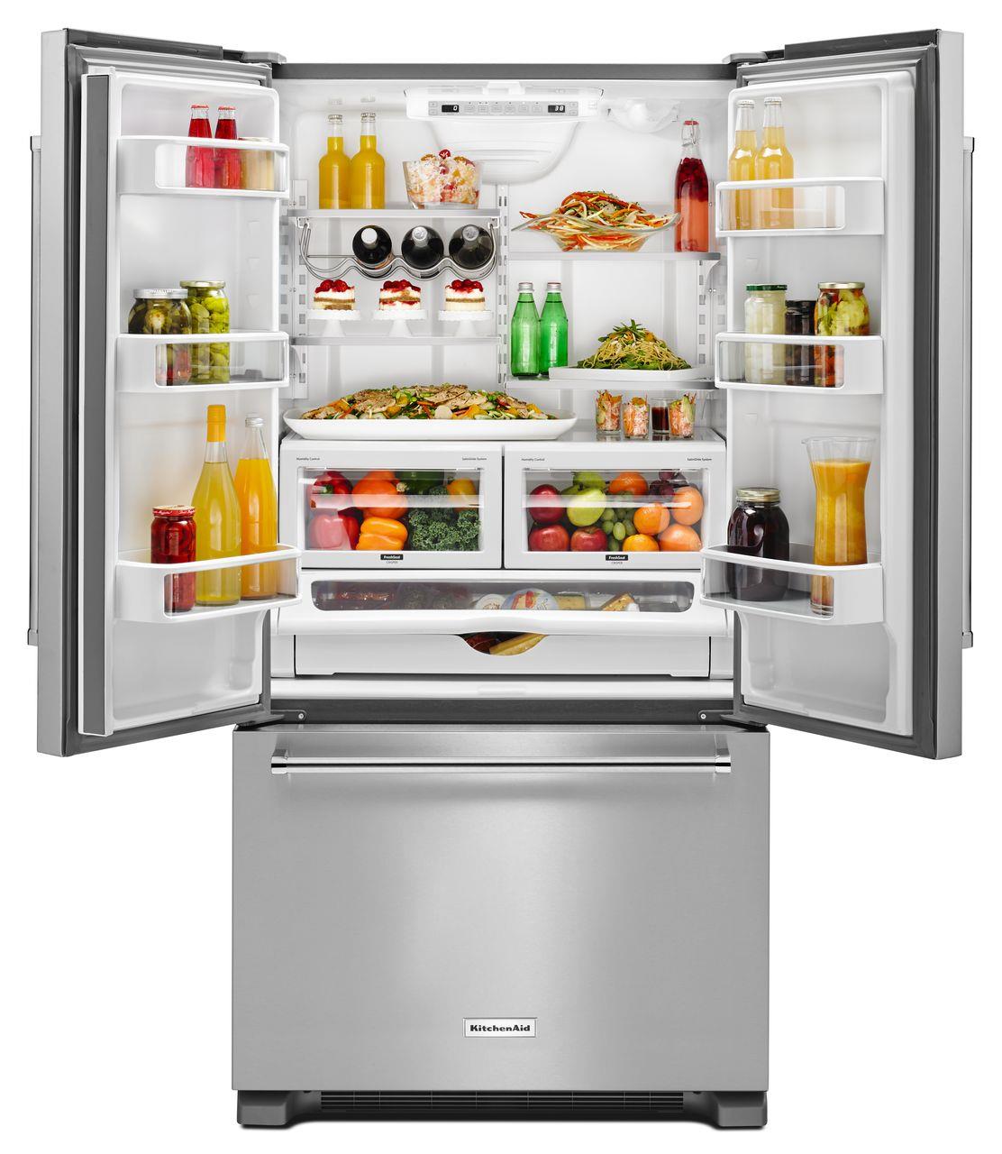 KitchenAid 22 Cu. Ft. Counter Depth French Door Refrigerator ...