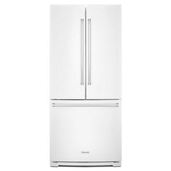 Kitchenaid 20 Cu Ft 30 Inch Width Standard Depth French Door Refrigerator With Interior Dispense Pedigo Furniture Refrigerator French Door