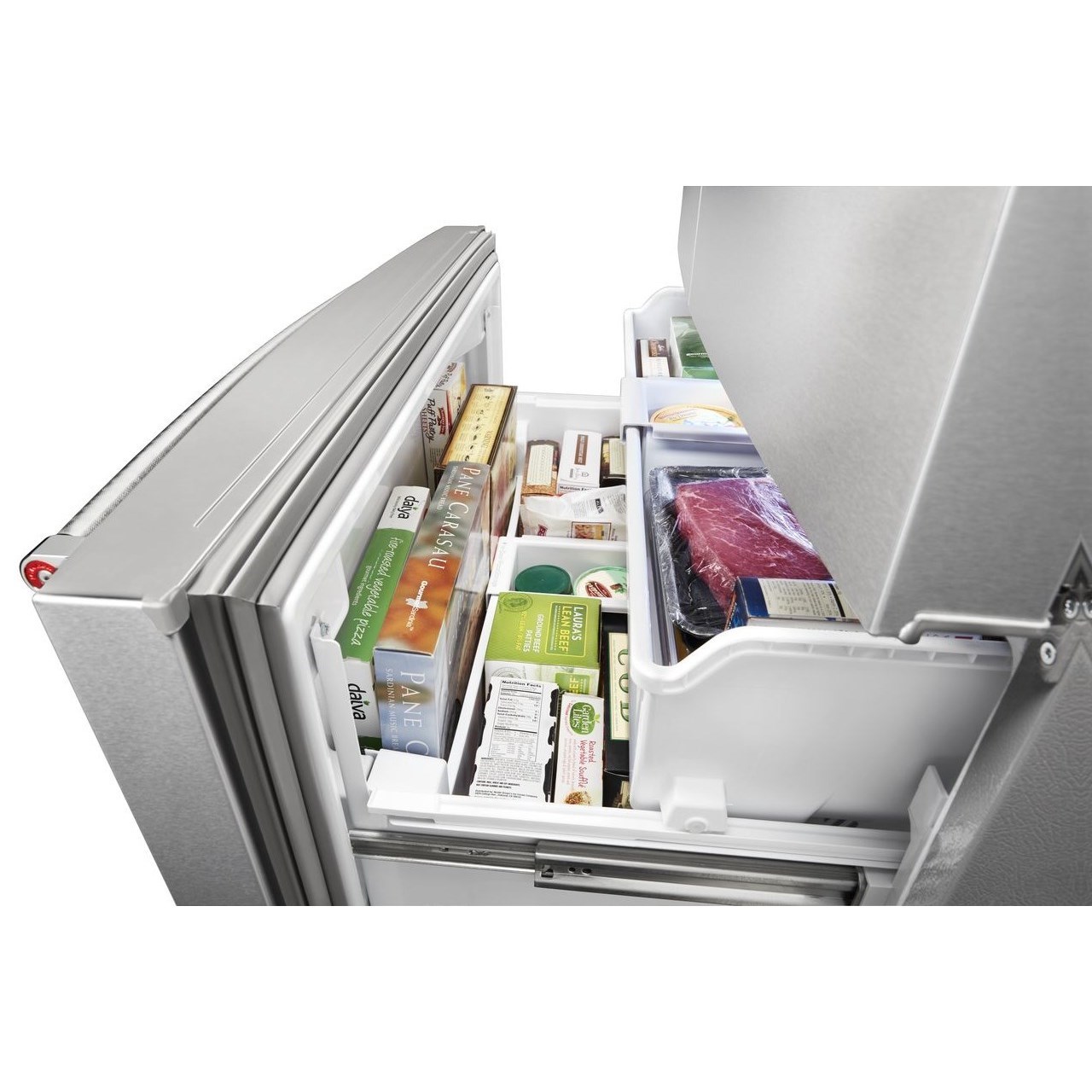 Kitchenaid 26 8 Cu Ft 36 Width Standard Depth French Door Refrigerator With Exterior Ice And Water And Printshield Finish Sheely S Furniture Appliance Refrigerator French Door