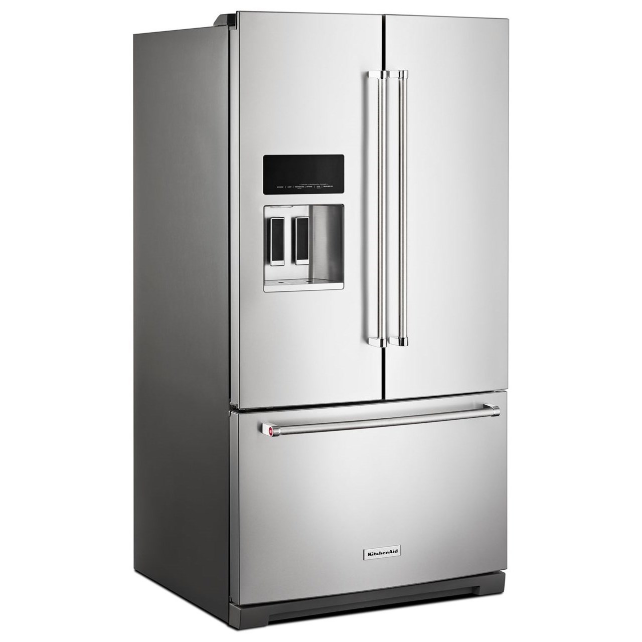 Kitchenaid 26 8 Cu Ft 36 Width Standard Depth French Door Refrigerator With Exterior Ice And Water And Printshield Finish Sheely S Furniture Appliance Refrigerator French Door