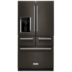 Kitchenaid Krmf706ebs 25 8 Cu Ft 36 Multi Door Freestanding Refrigerator With Platinum Interior Design Furniture And Appliancemart Refrigerator French Door