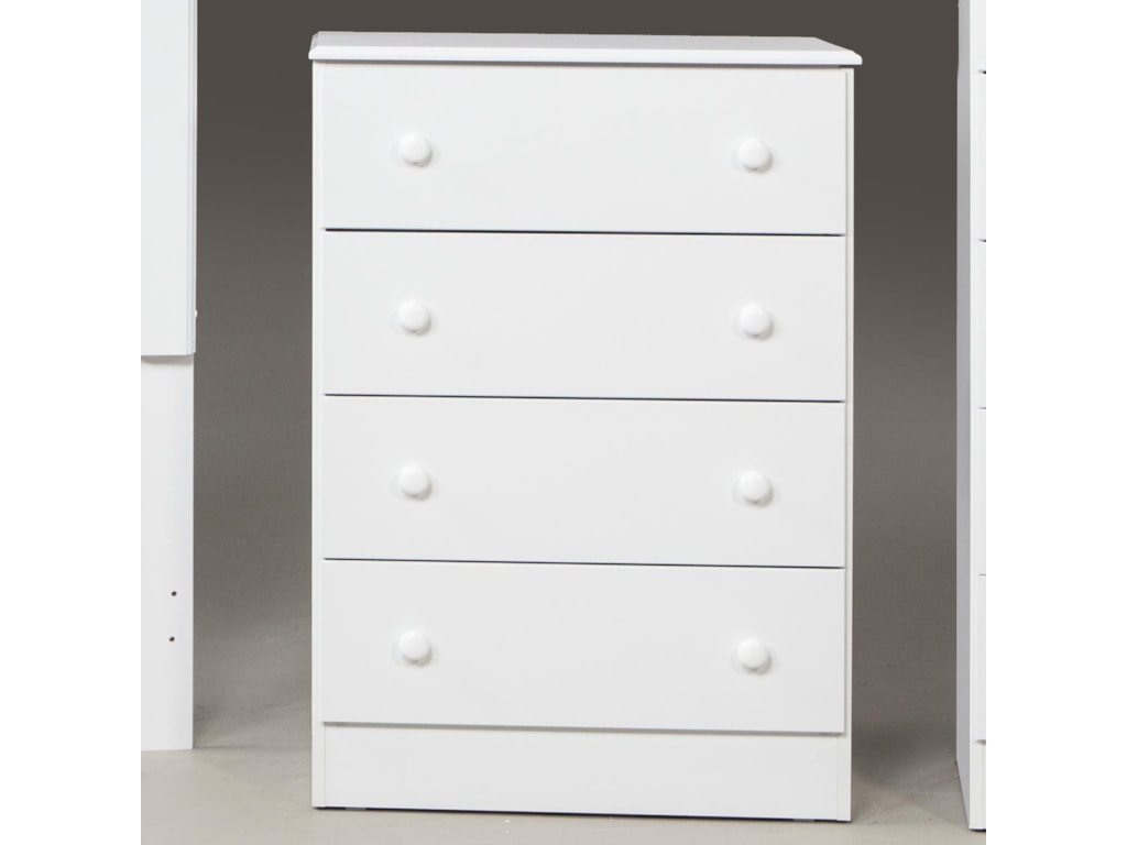 Kith Furniture 193 White 4 Drawer Chest Wayside Furniture