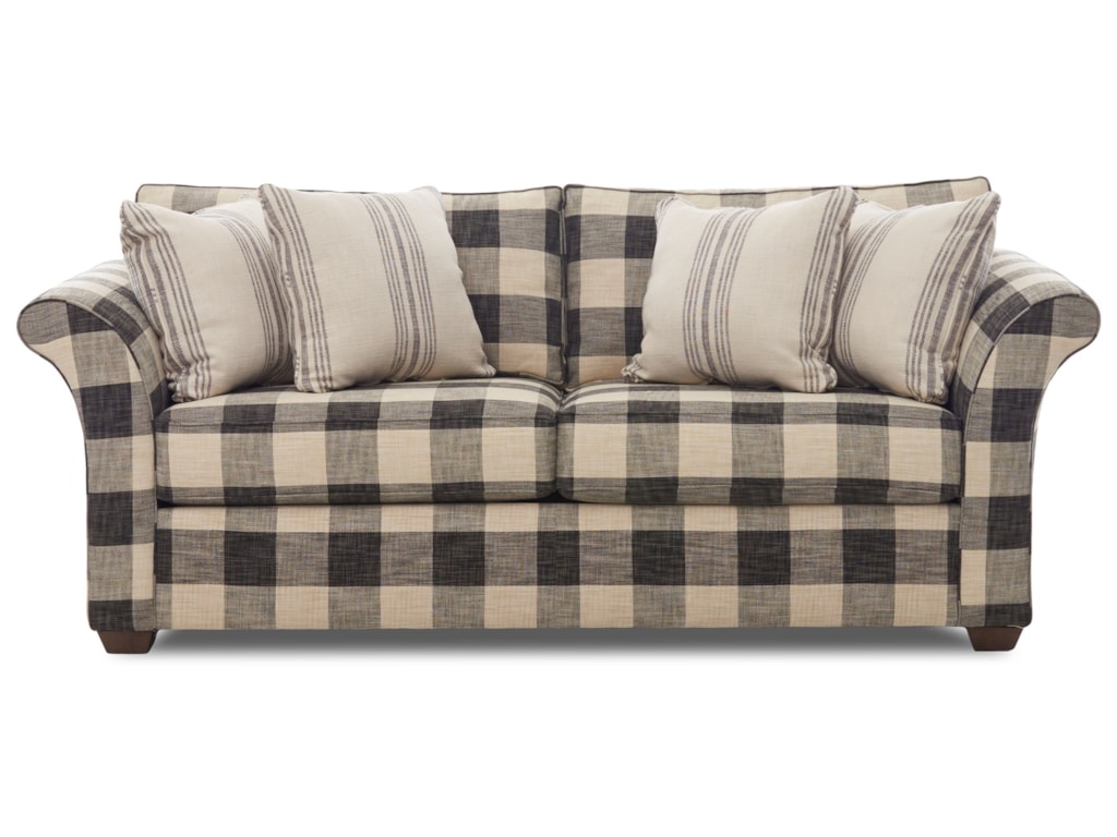 Klaussner Jaxon Two Seat Sleeper Sofa With Flared Arms And Full Size Klaussner Jaxonregular Enso Memfoam Sleeper Sofa
