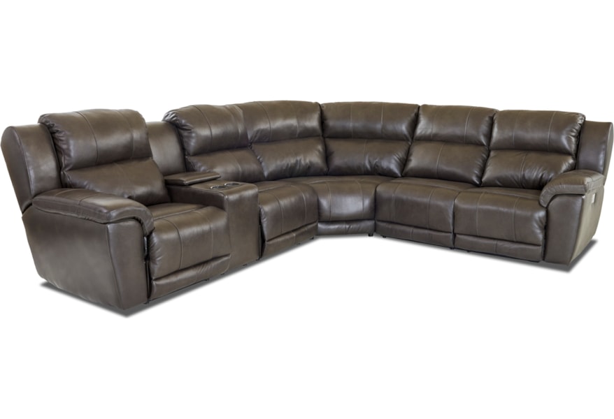 Klaussner Albus Three Piece Power Reclining Sectional Sofa Klaussner Albus Three Piece Power Reclining Sectional Sofa