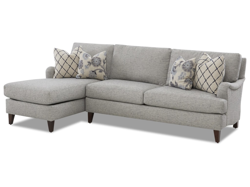 Alden Transitional Sofa Chaise With Left Facing By Klaussner At Suburban Furniture