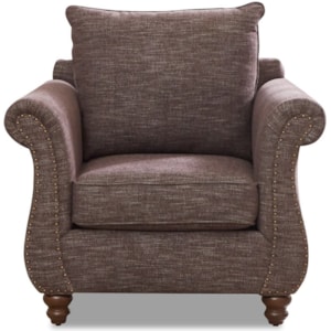 Klaussner Aldrich Kg37610 C Transitional Chair With Nailhead Trim