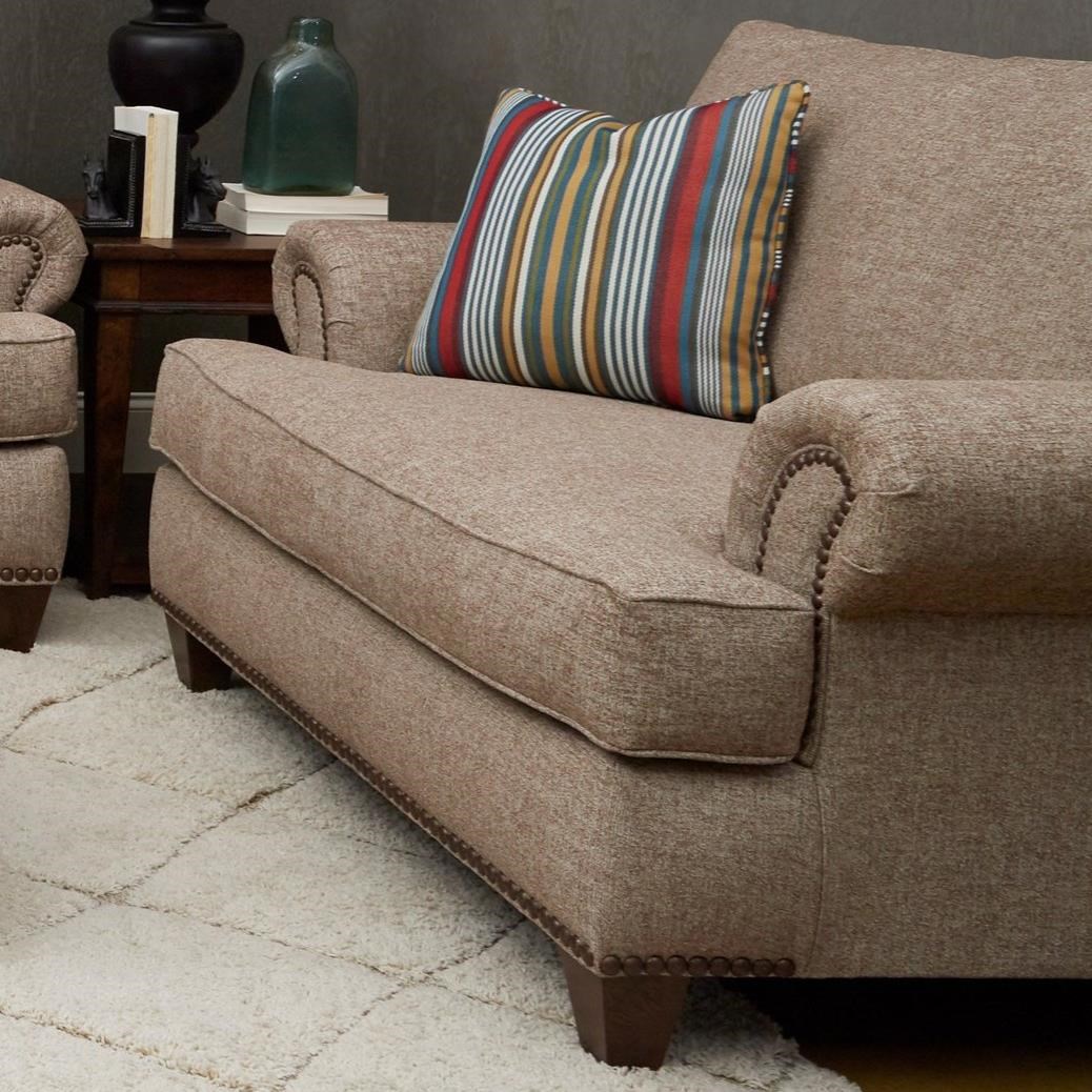 Klaussner Alexa Transitional Big Chair With Nailhead Trim Value