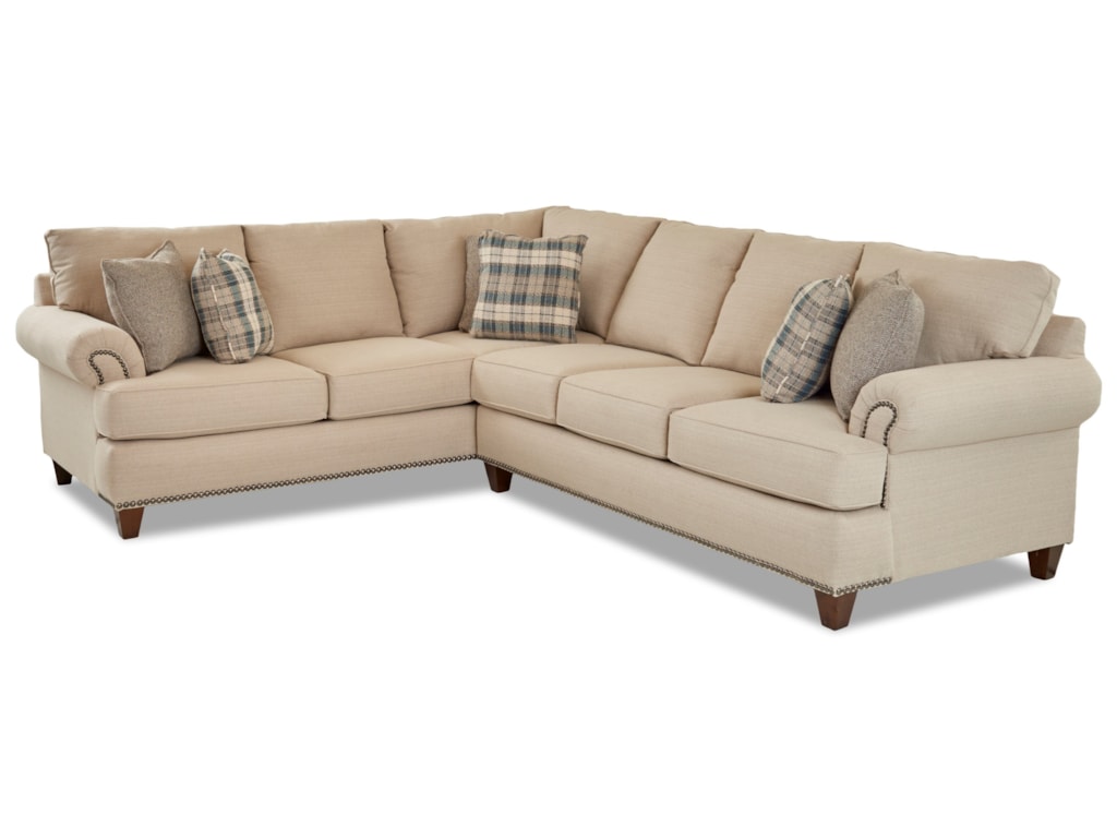 Alexa Two Piece Sectional Sofa With Raf By Klaussner At Wayside Furniture Alexa Two Piece Sectional Sofa With Raf By Klaussner At Wayside Furniture