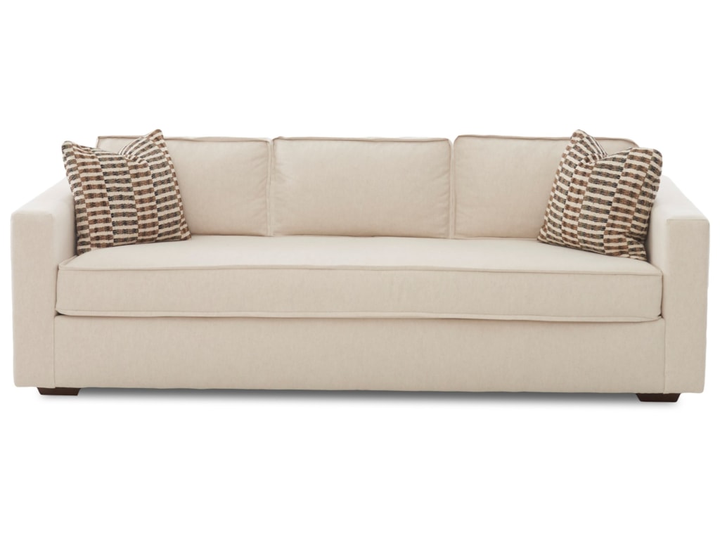 Klaussner Allen Contemporary Sofa With Low Profile Back