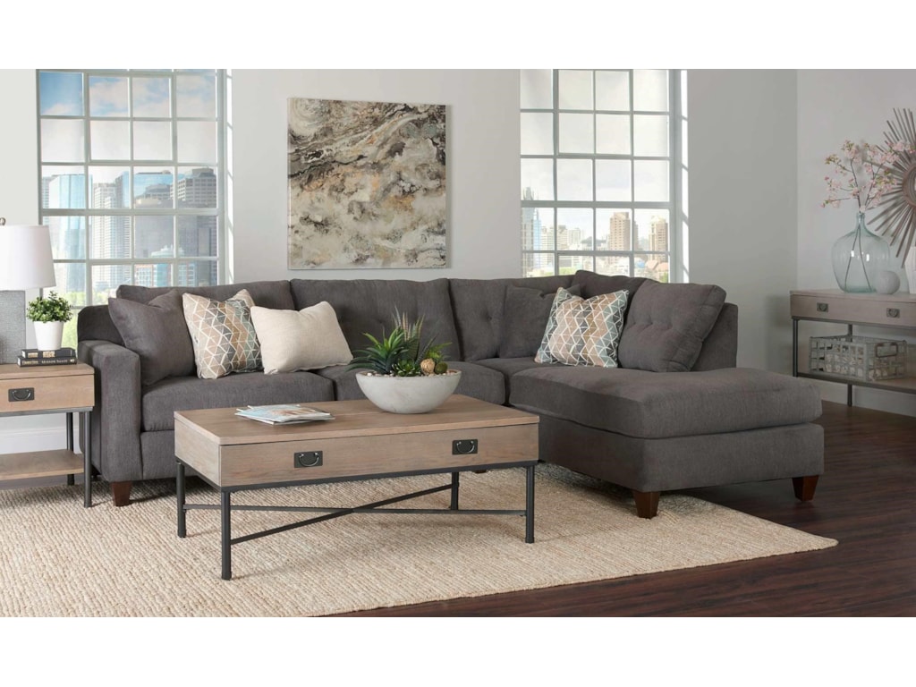 Aluna 2pc Sectional Sofa W Chaise By Simple Elegance At Rotmans