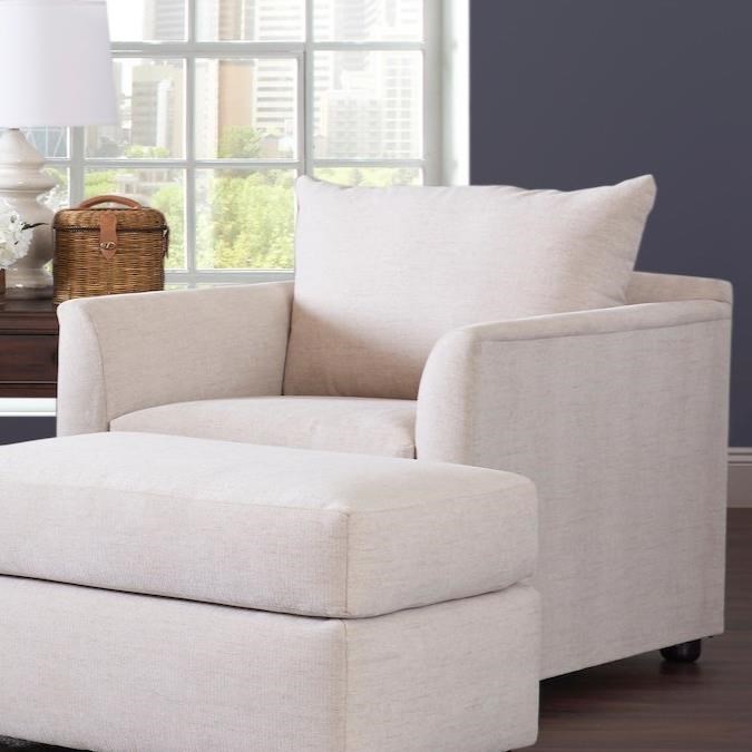 Klaussner Atlanta Transitional Chair With Tuxedo Arms Sheely S Furniture Appliance Upholstered Chairs