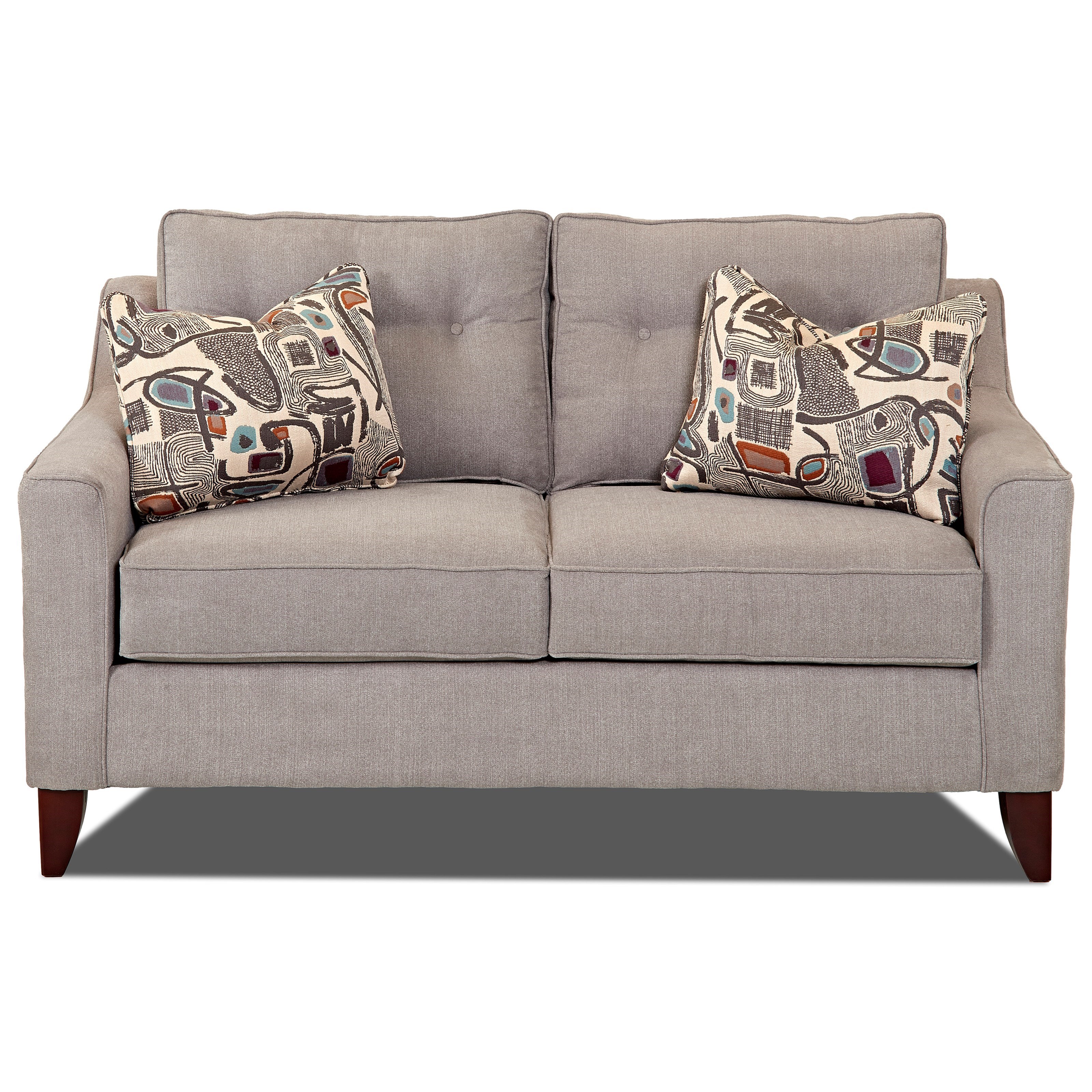 Klaussner Audrina K31600 Ls Mid Century Modern Style Loveseat With