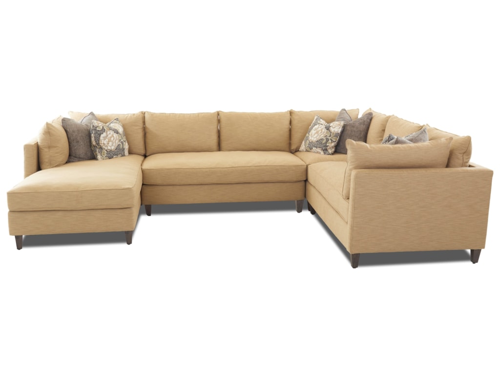 August Modular Sectional With Chaise And Down Blend Cushions By Klaussner At Value City Furniture August Modular Sectional With Chaise And Down Blend Cushions By Klaussner At Value City Furniture