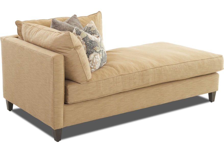 Klaussner August Modular Sofa Chaise With Down Blend Cushions Klaussner August Modular Sofa Chaise