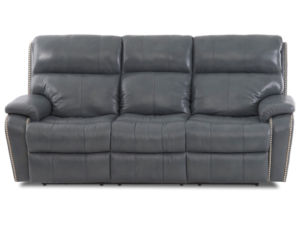 Klaussner Averett Casual Reclining Sofa With Nails