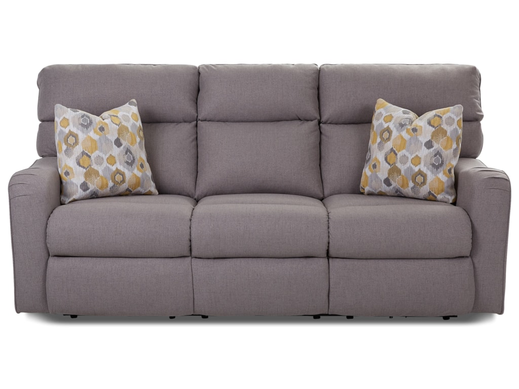Axis 25803 Reclining Sofa With Throw Pillows By Klaussner At Dunk Bright Furniture