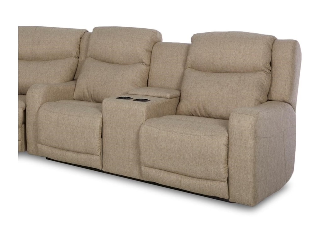 Klaussner BarnettPwr Reclining Console Love w/ Pwr Headrest