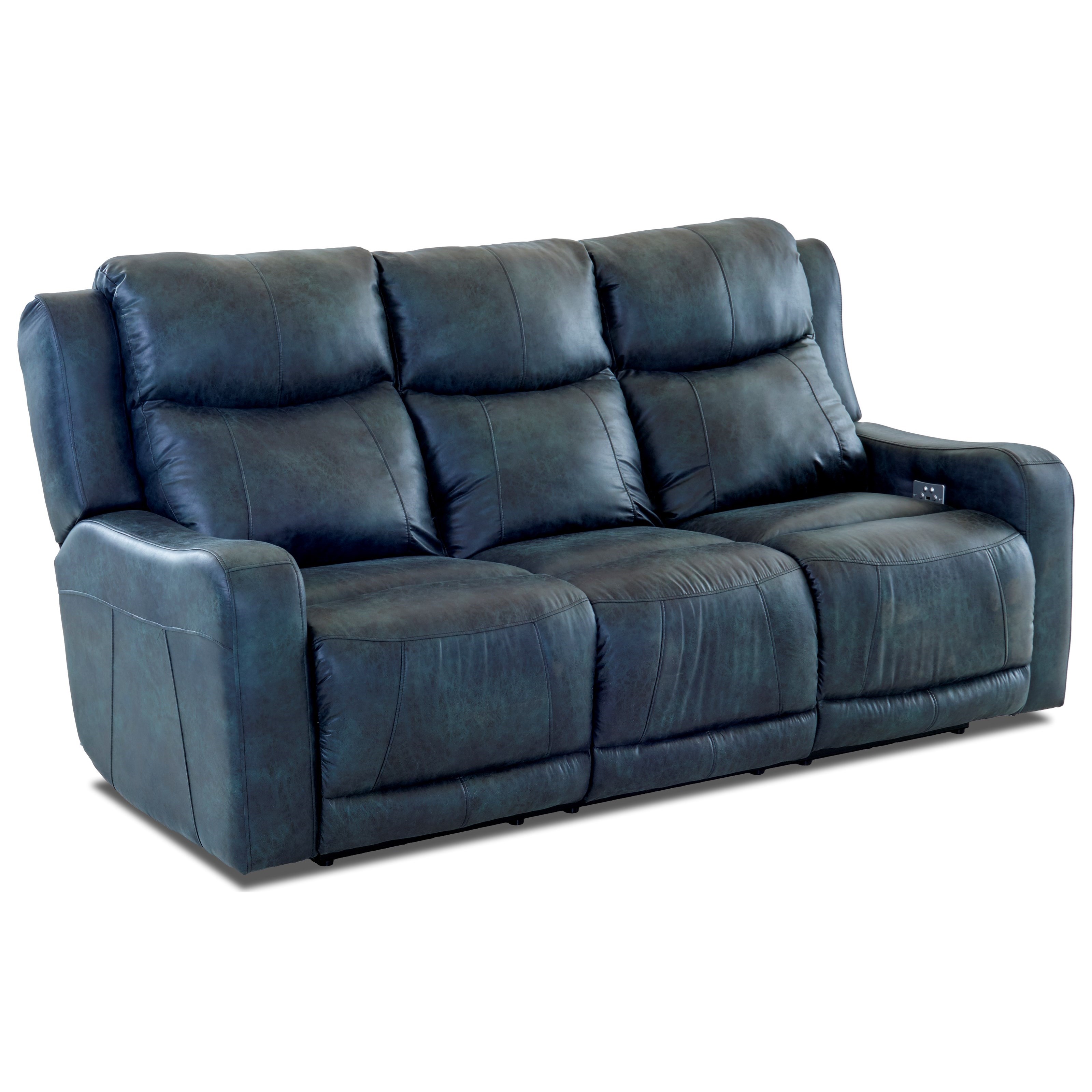 Klaussner Barnett Power Reclining Sofa With Power Headrest And Usb