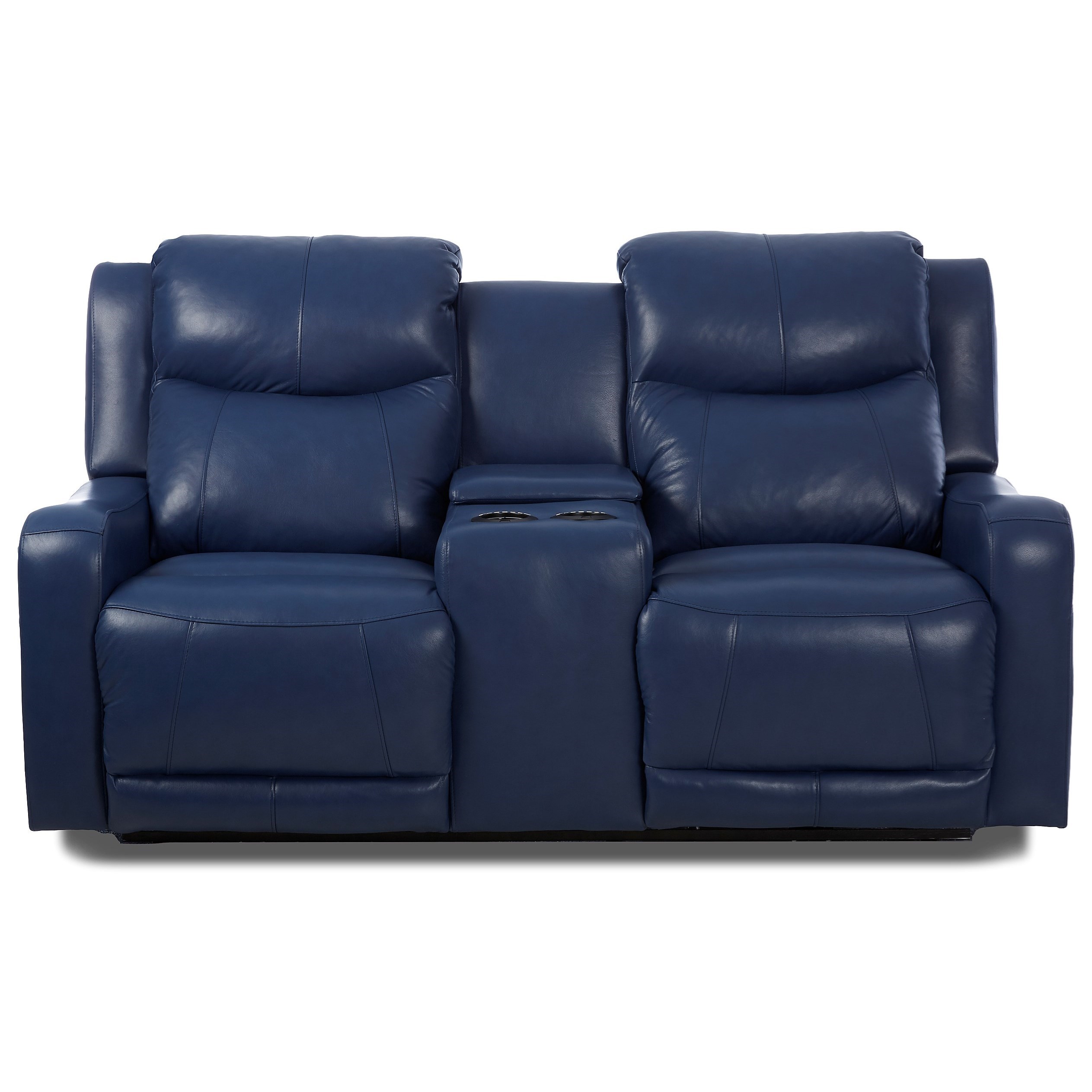 Klaussner Barnett Power Reclining Console Love With Power Headrest