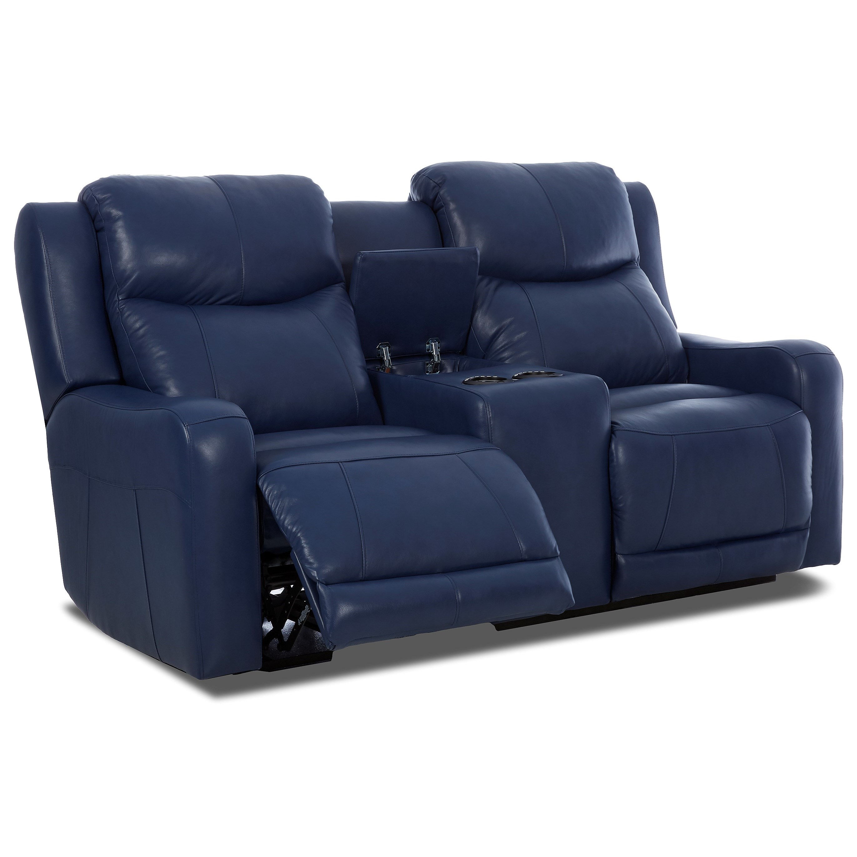 Klaussner Barnett Power Reclining Console Love With Power Headrest