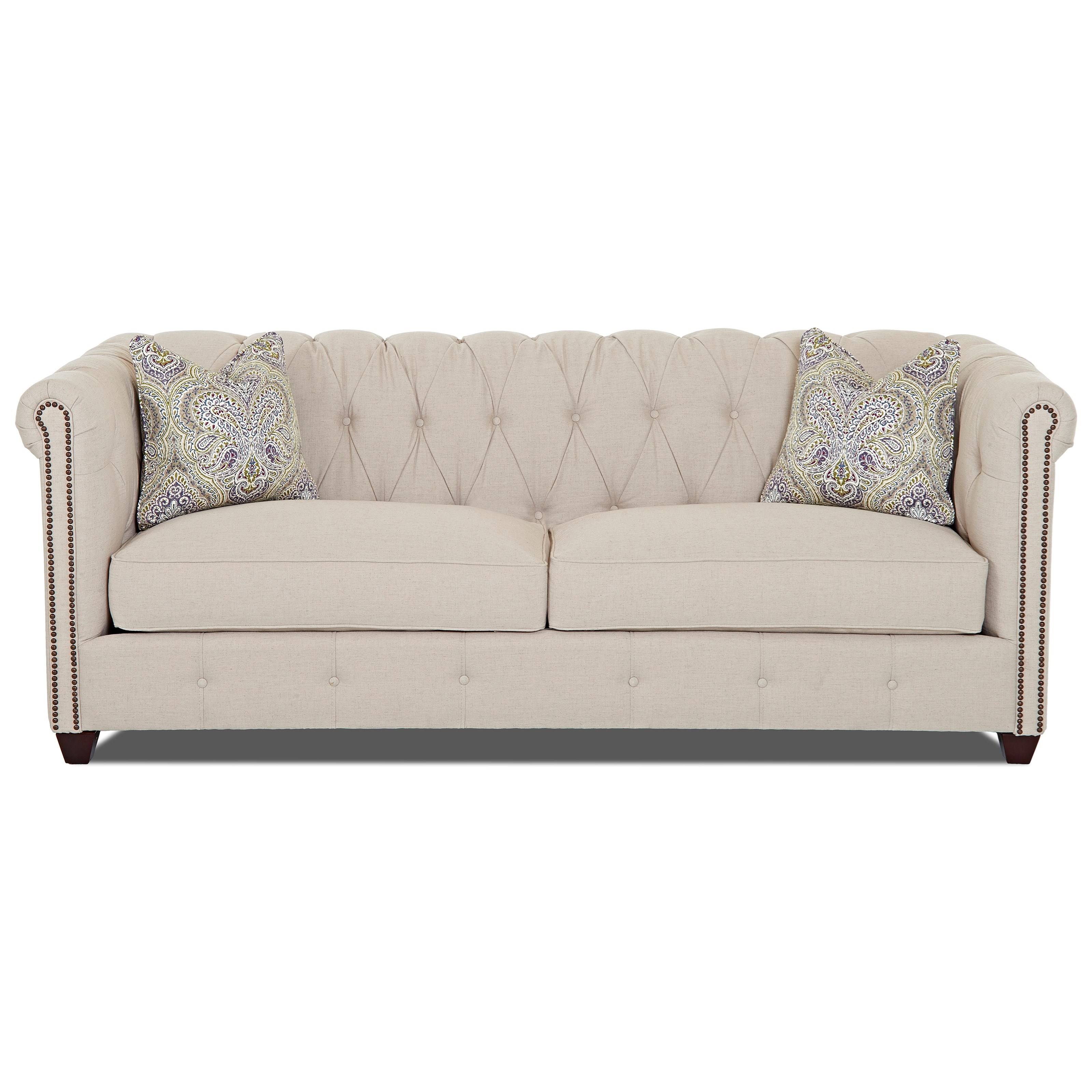 Klaussner Beech Mountain D45210 S Traditional Chesterfield Sofa