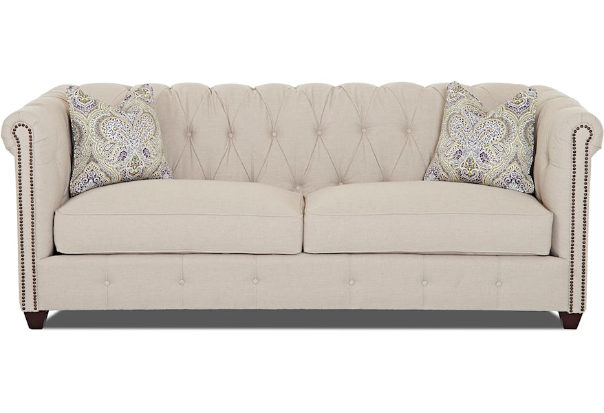 Klaussner Beech Mountain D45210 S Traditional Chesterfield Sofa