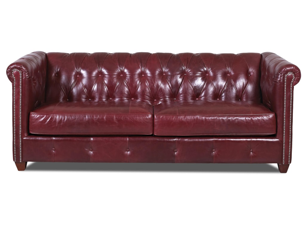 Beech Mountain Traditional Chesterfield Sofa With Nailhead Trim By Klaussner At Wayside Furniture