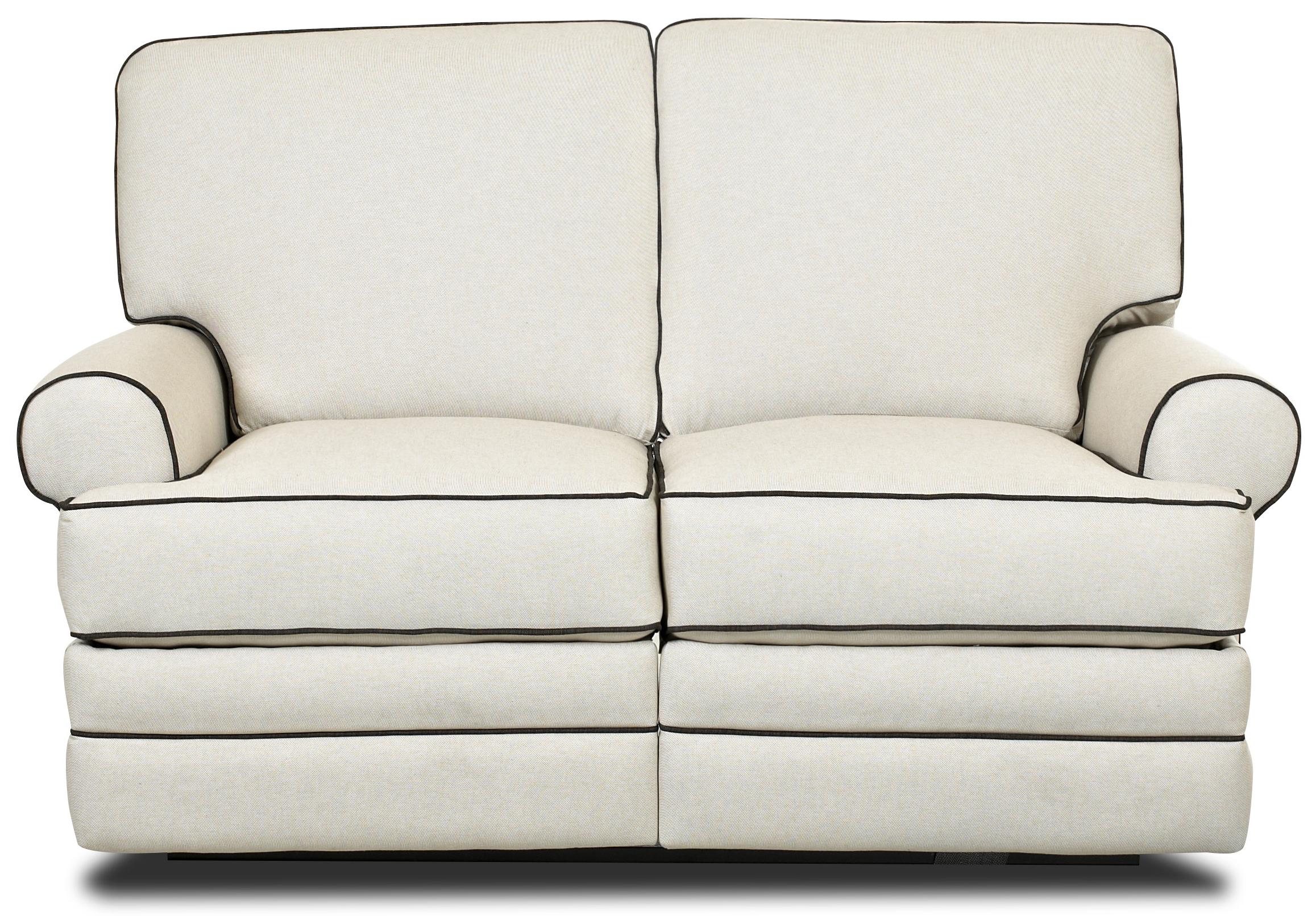 Klaussner Belleview Classic Reclining Loveseat With Rolled Arms