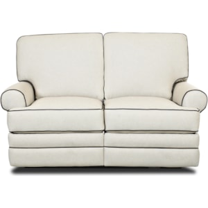 Klaussner Belleview 21303 Pwrls Classic Power Reclining Loveseat With Rolled Arms Northeast Factory Direct Reclining Loveseats