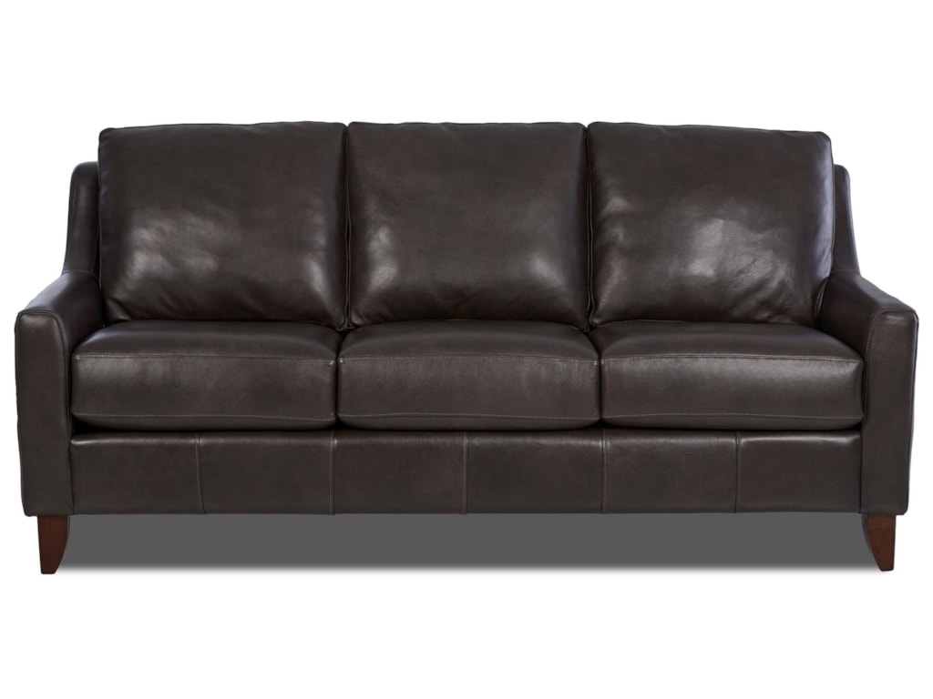 Charli Casual Leather Sofa W Track Arms By Simple Elegance At Rotmans