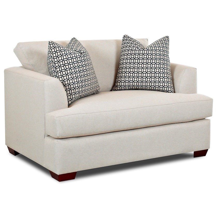 Klaussner Bentley Contemporary Oversized Chair Sleeper With Flared