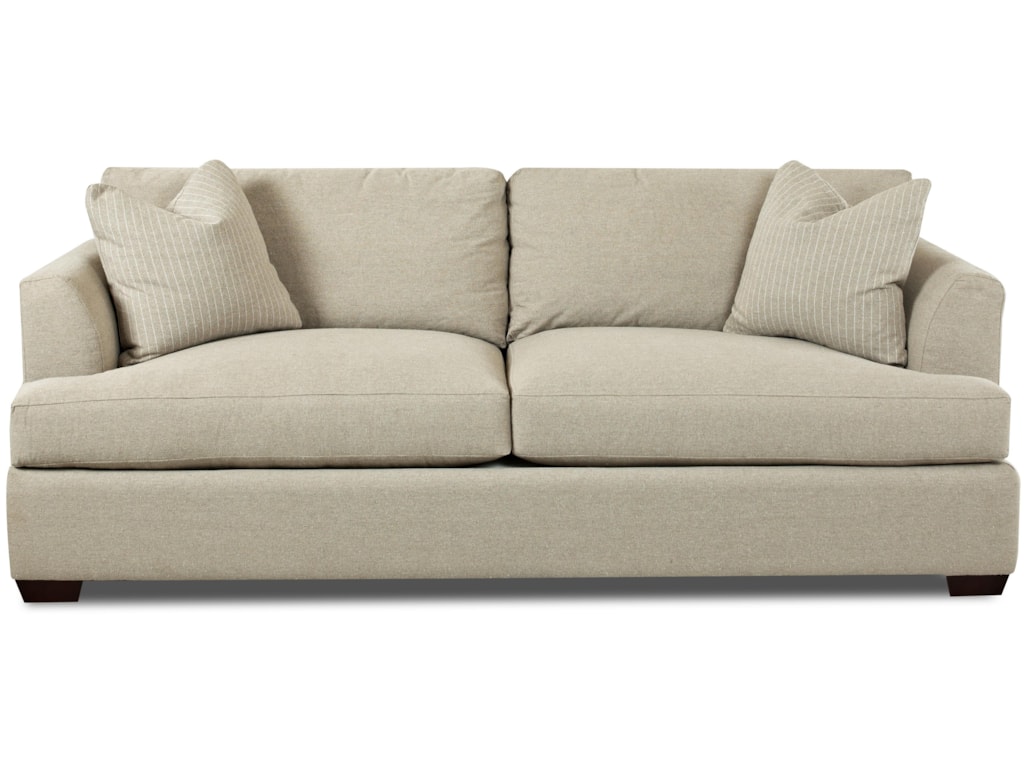 Bentley Contemporary Sofa With Flared Track Arms By Klaussner At Dunk Bright Furniture