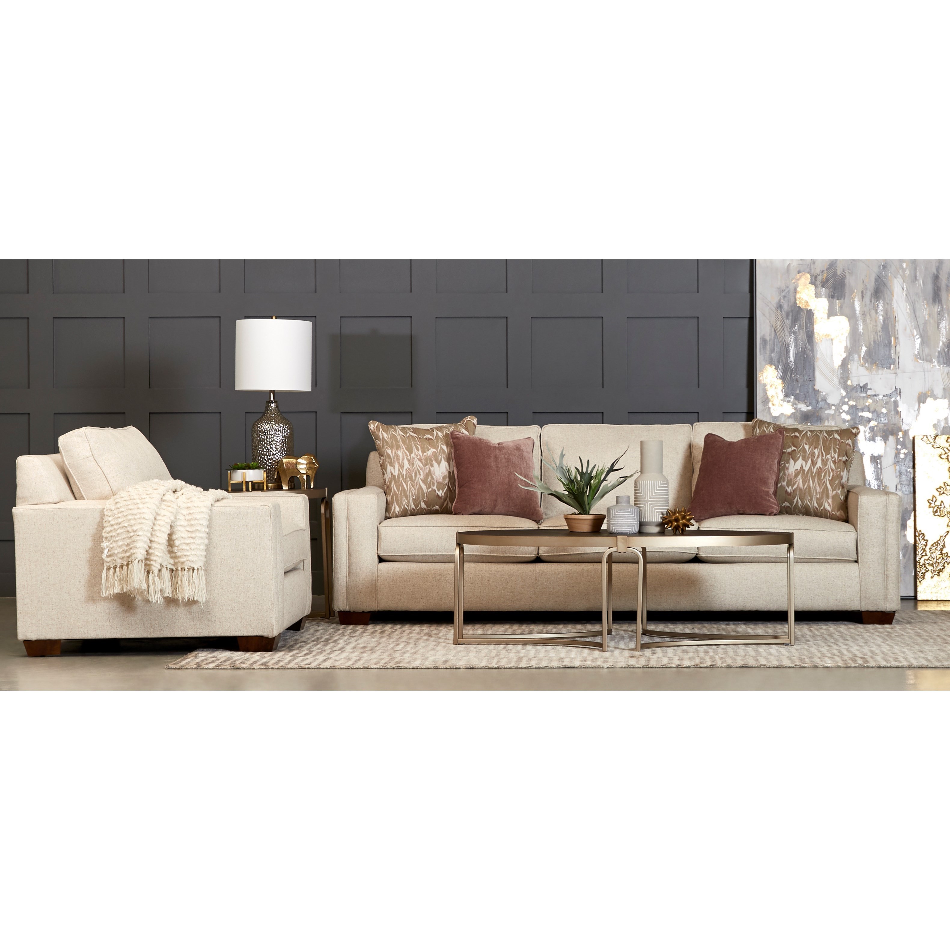 Klaussner Boden Living Room Group Wayside Furniture Stationary Living Room Groups