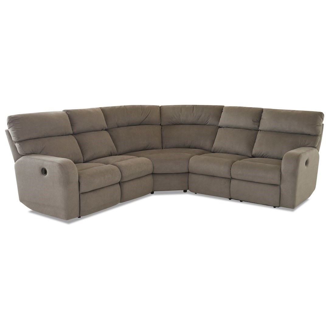 Klaussner Bradford 4 Seat Power Reclining Sectional Sofa Value