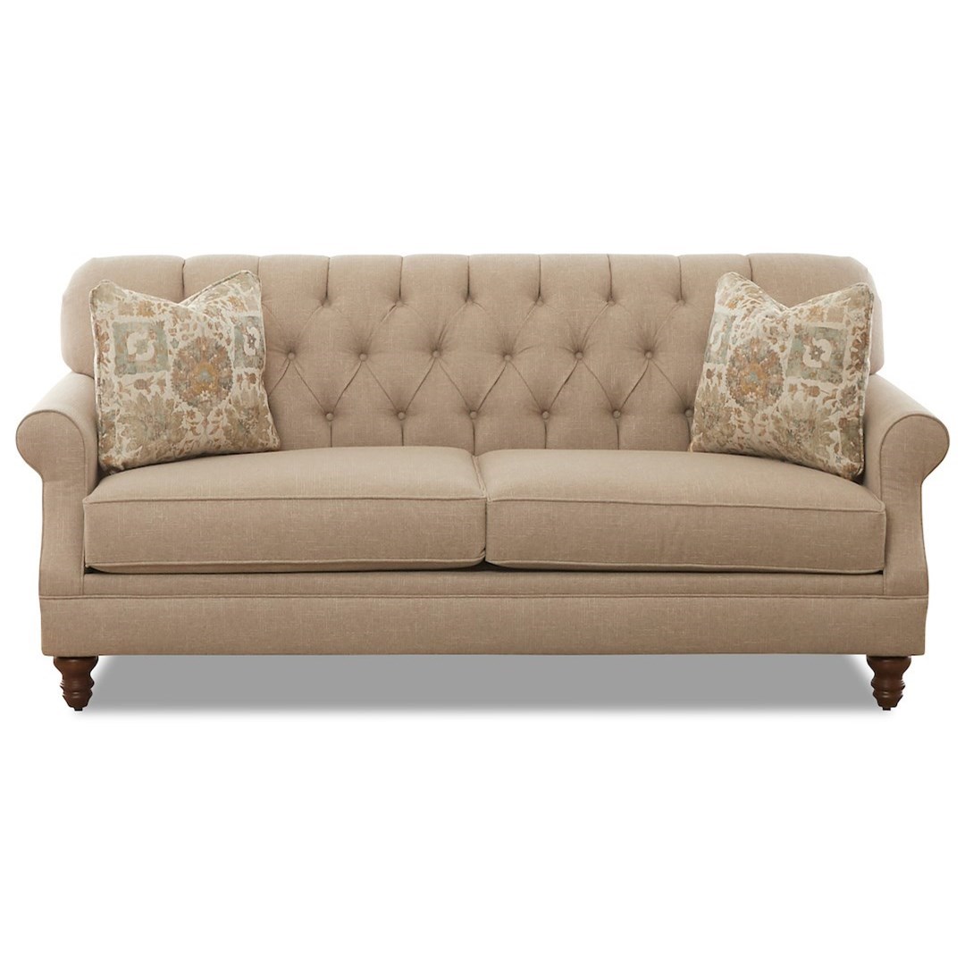 Klaussner Burbank K96800 S Traditional Tufted Apartment Size Sofa