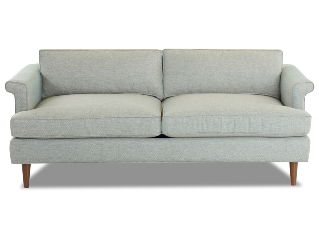 Carson Mid Century Modern Studio Sofa With Exposed Wood Legs And L Shaped Arms By Klaussner At Value City Furniture Carson Mid Century Modern Studio Sofa With Exposed Wood Legs And L Shaped Arms By Klaussner At Value City Furniture