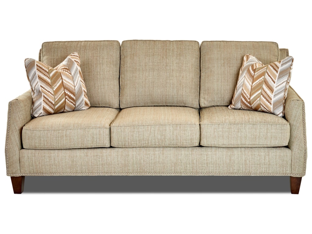 Carteret Transitional Sofa With Nailheads By Klaussner At Furniture Barn